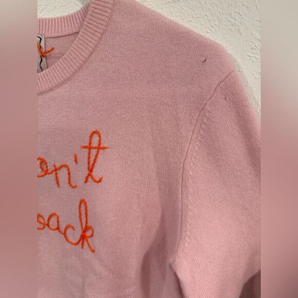 Lingua Franca “We Won’t Go Back” Pink Cashmere Sweater XS NWT - Picture 8 of 9